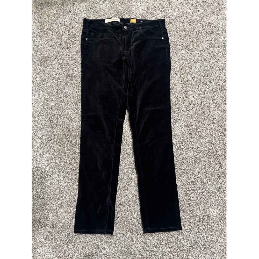 Pilcro and the Letterpress Black Corduroy Serif Fit‎ Pants Size 29 Slim Straight